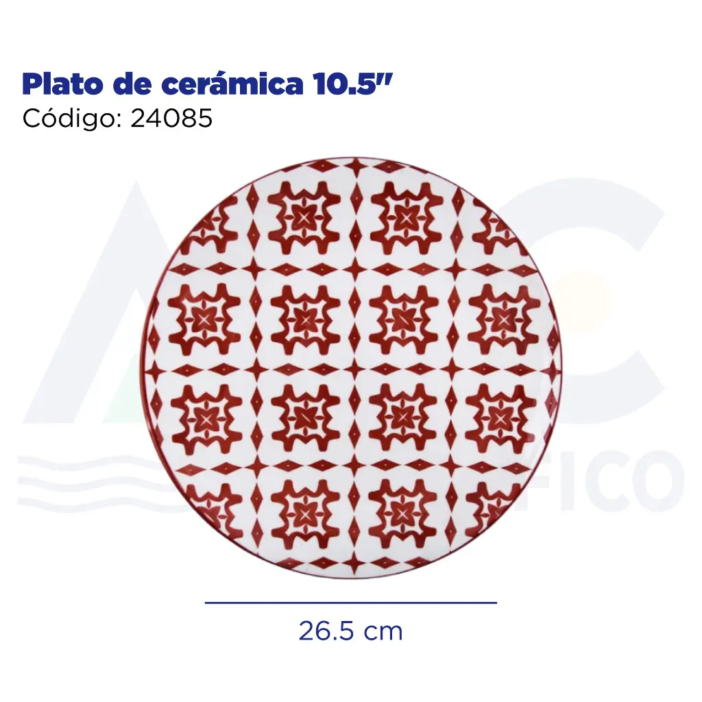 Plato de cerámica 10.5"