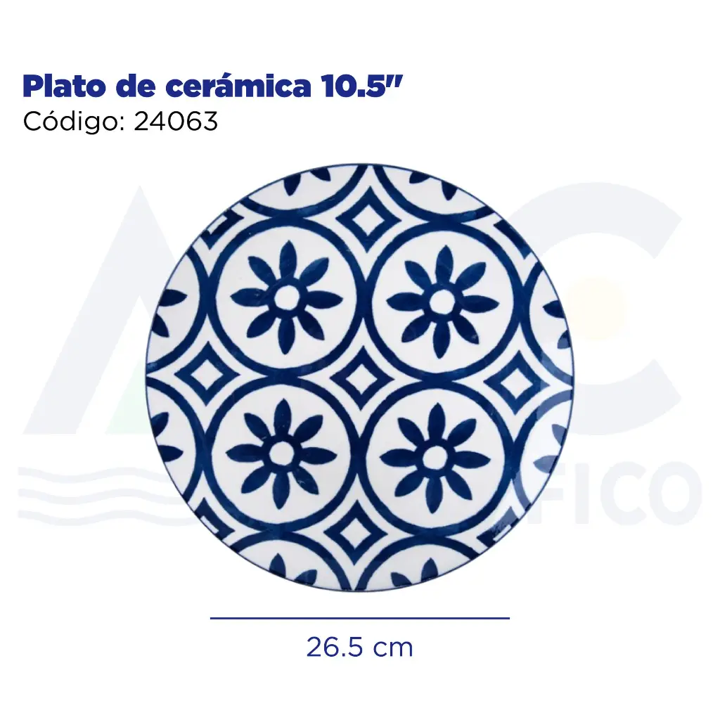 Plato de cerámica 10.5"