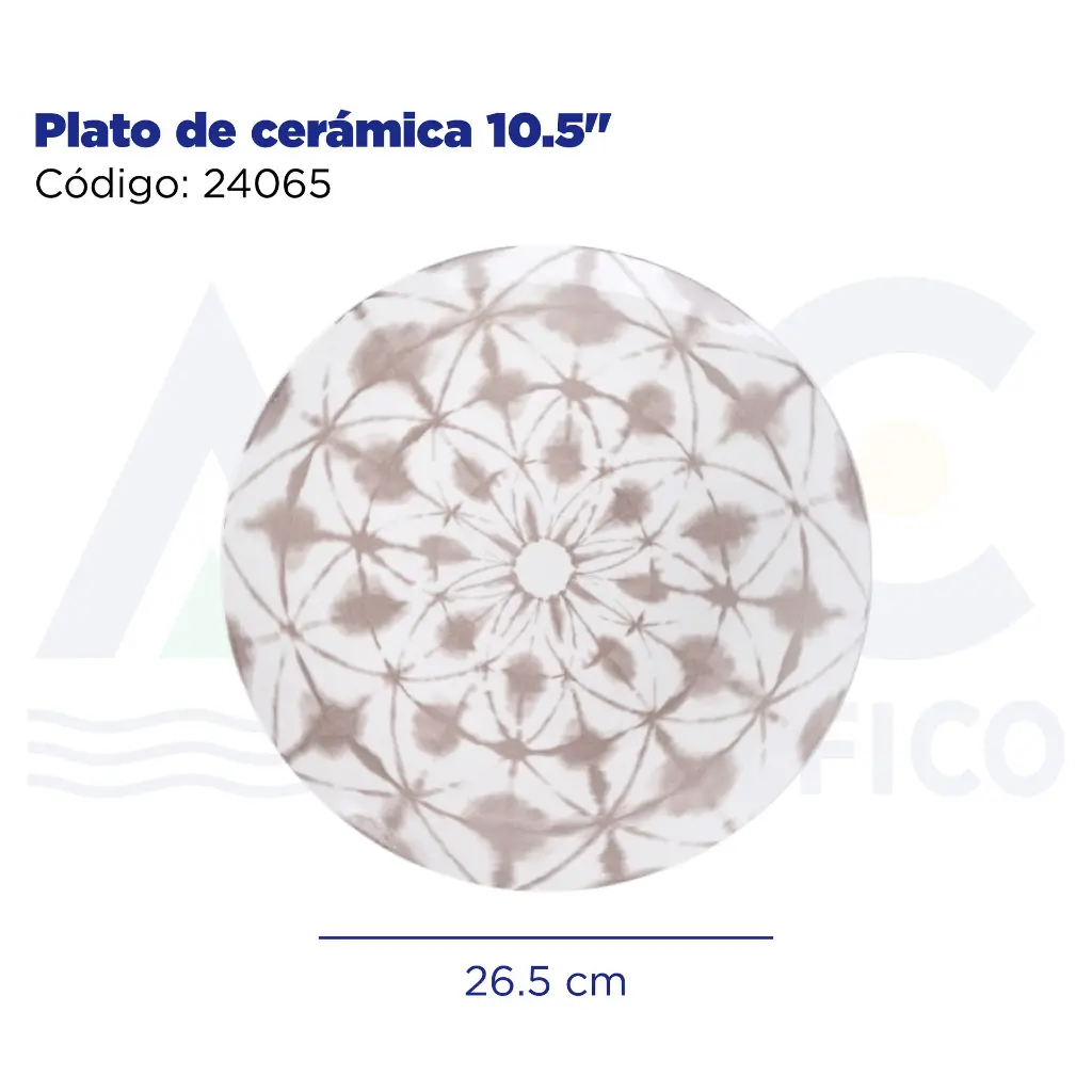 Plato de cerámica 10.5"