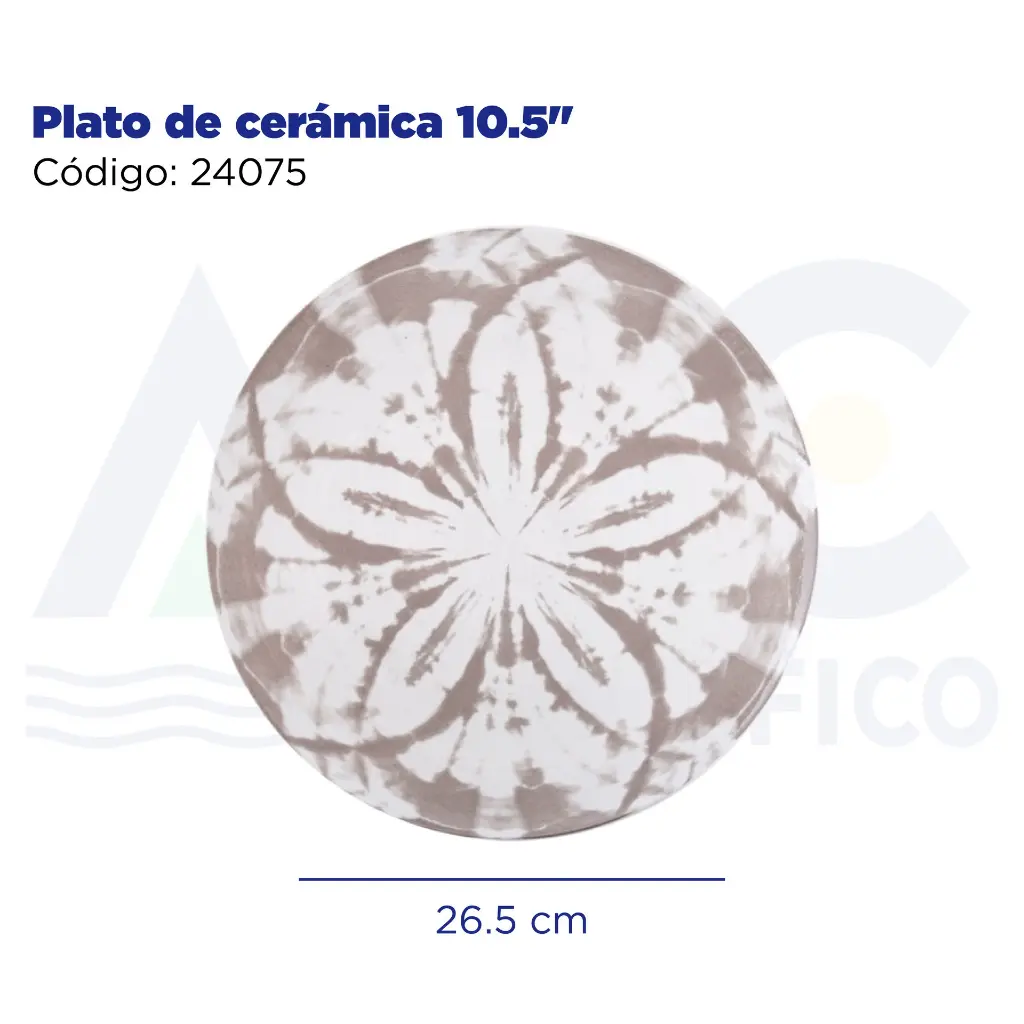 Plato de cerámica 10.5"