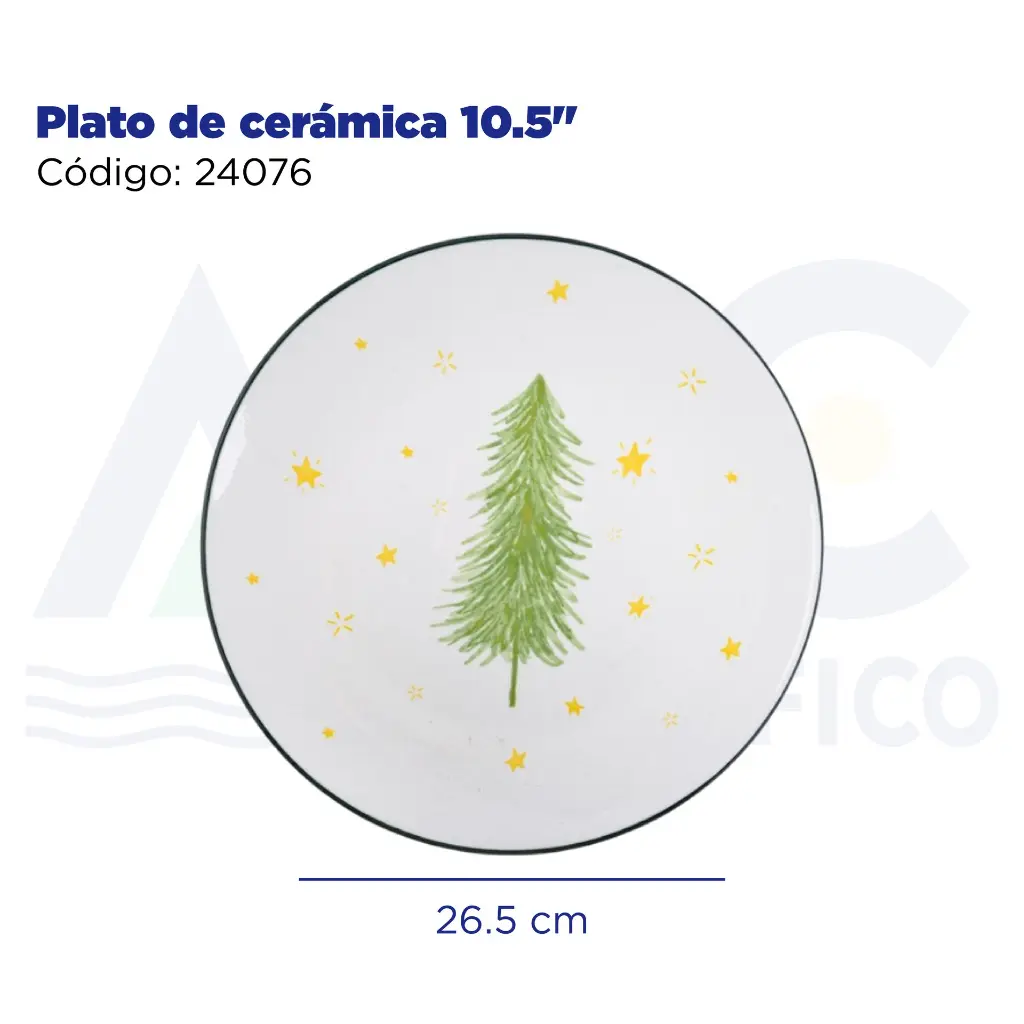 Plato de cerámica 10.5"