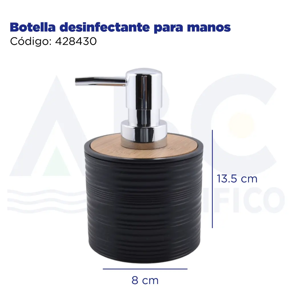 Botella desinfectante para manos