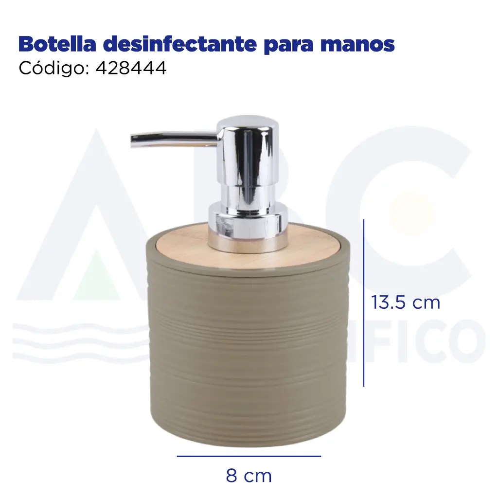 Botella desinfectante para manos