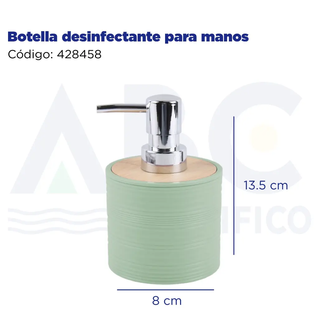 Botella desinfectante para manos