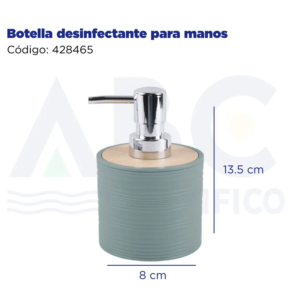 Botella desinfectante para manos