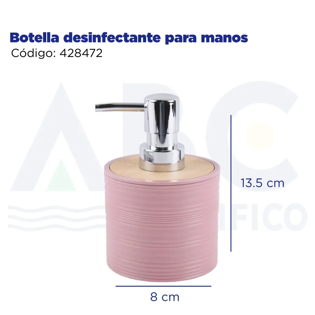 Botella desinfectante para manos