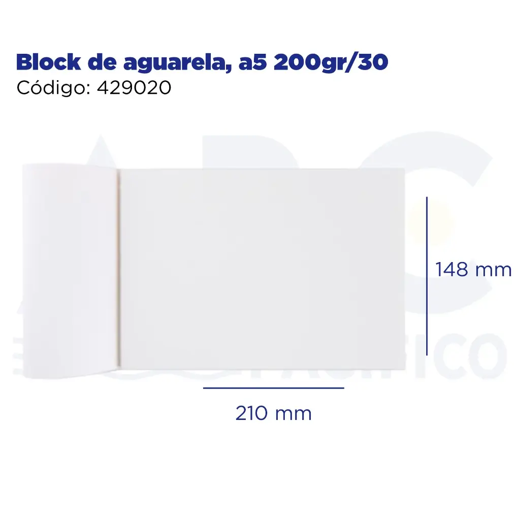 Block de aguarela, a5 200gr/30