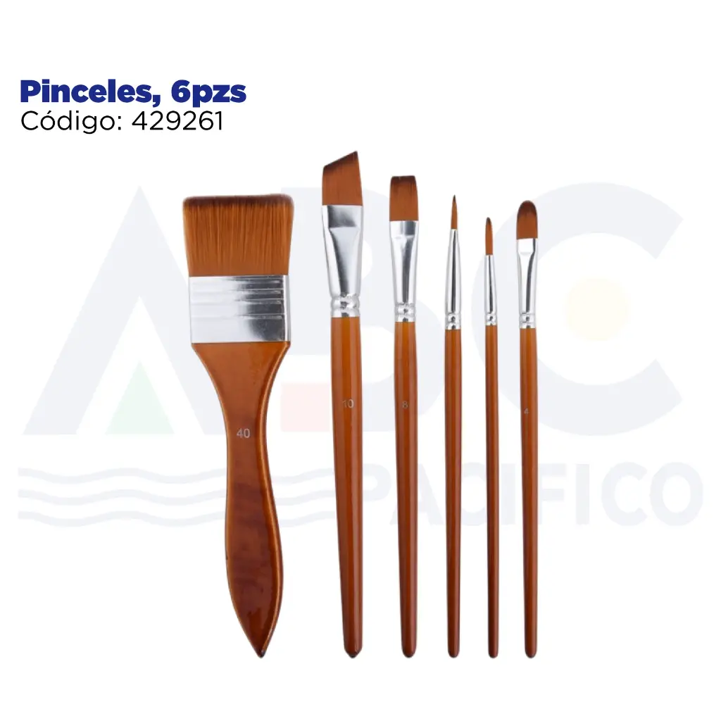 Pinceles, 6pzs