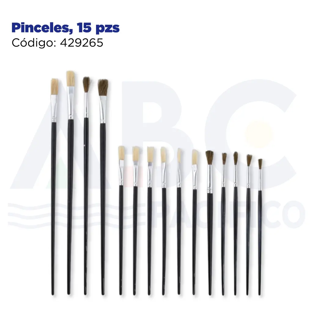 Pinceles, 15 pzs