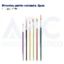 Pinceles punta redonda, 6pzs
