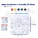 Juego de tableros + acuarela, 20*20cm