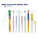 Juego de pinceles mixtos, 9pzs