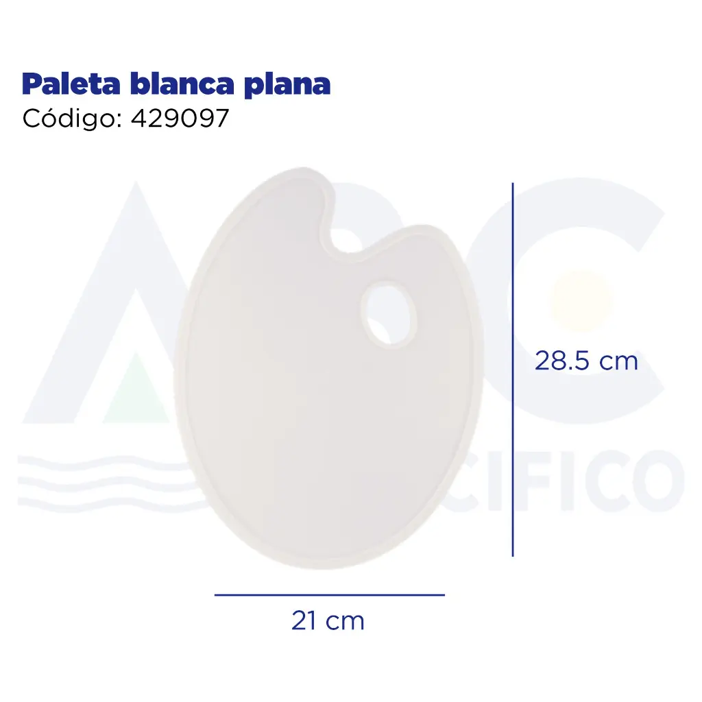 Paleta blanca plana