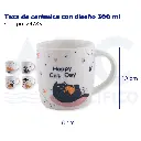 Taza de cerámica con diseño 300 ml