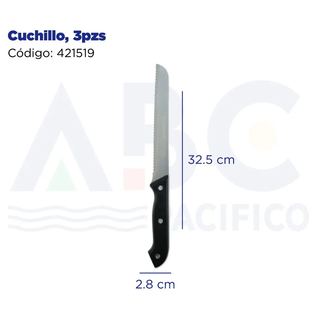 Cuchillo, 3pzs