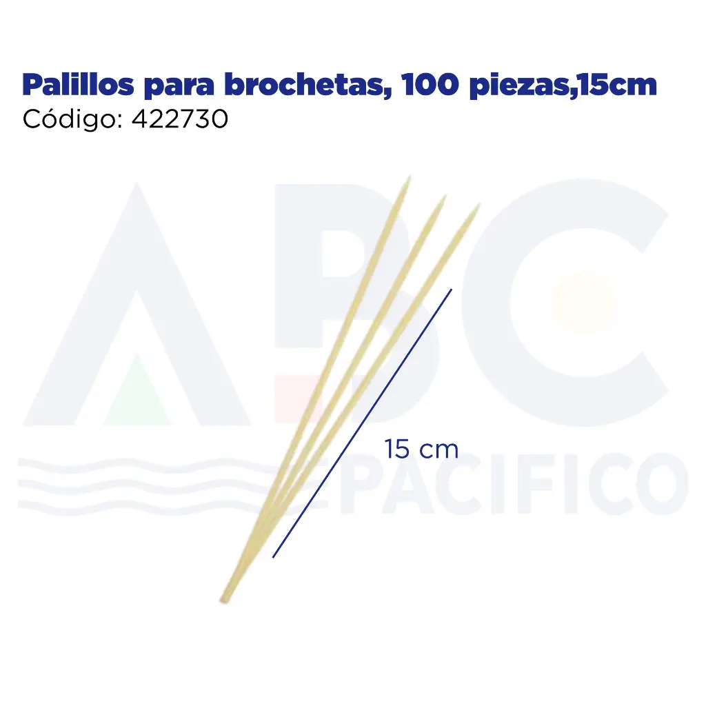 Palillos para brochetas, 100 piezas,15cm
