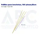 Palillos para brochetas, 100 piezas,15cm