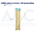 Palillos para brochetas, 100 piezas,25cm