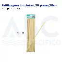 Palillos para brochetas, 50 piezas,30cm