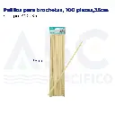 Palillos para brochetas, 100 piezas,35cm