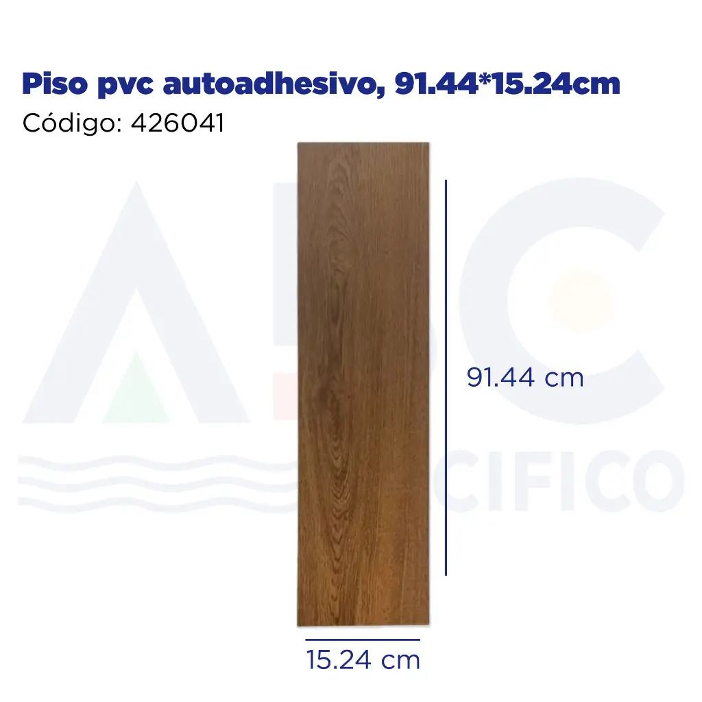 Piso pvc autoadhesivo, 91.44*15.24cm