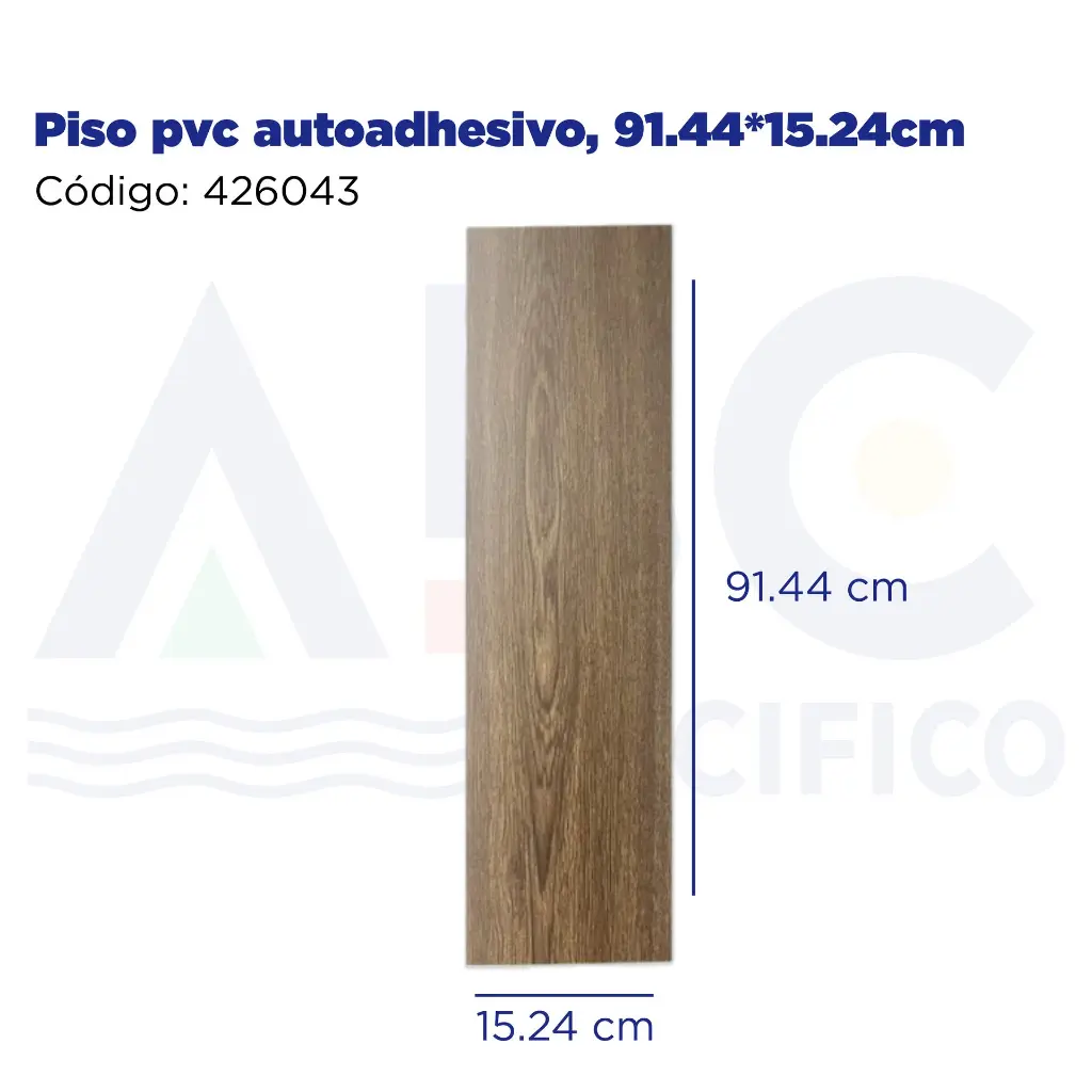 Piso pvc autoadhesivo, 91.44*15.24cm