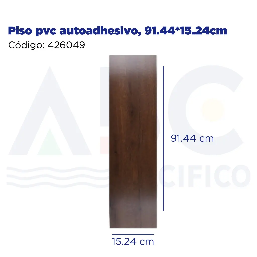 Piso pvc autoadhesivo, 91.44*15.24cm