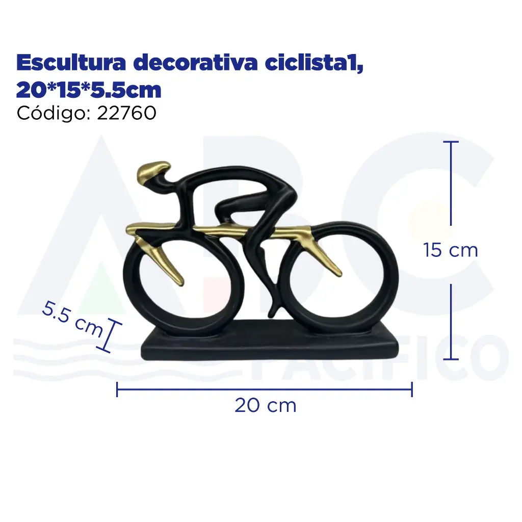 Escultura decorativa ciclista1, 20*15*5.5cm