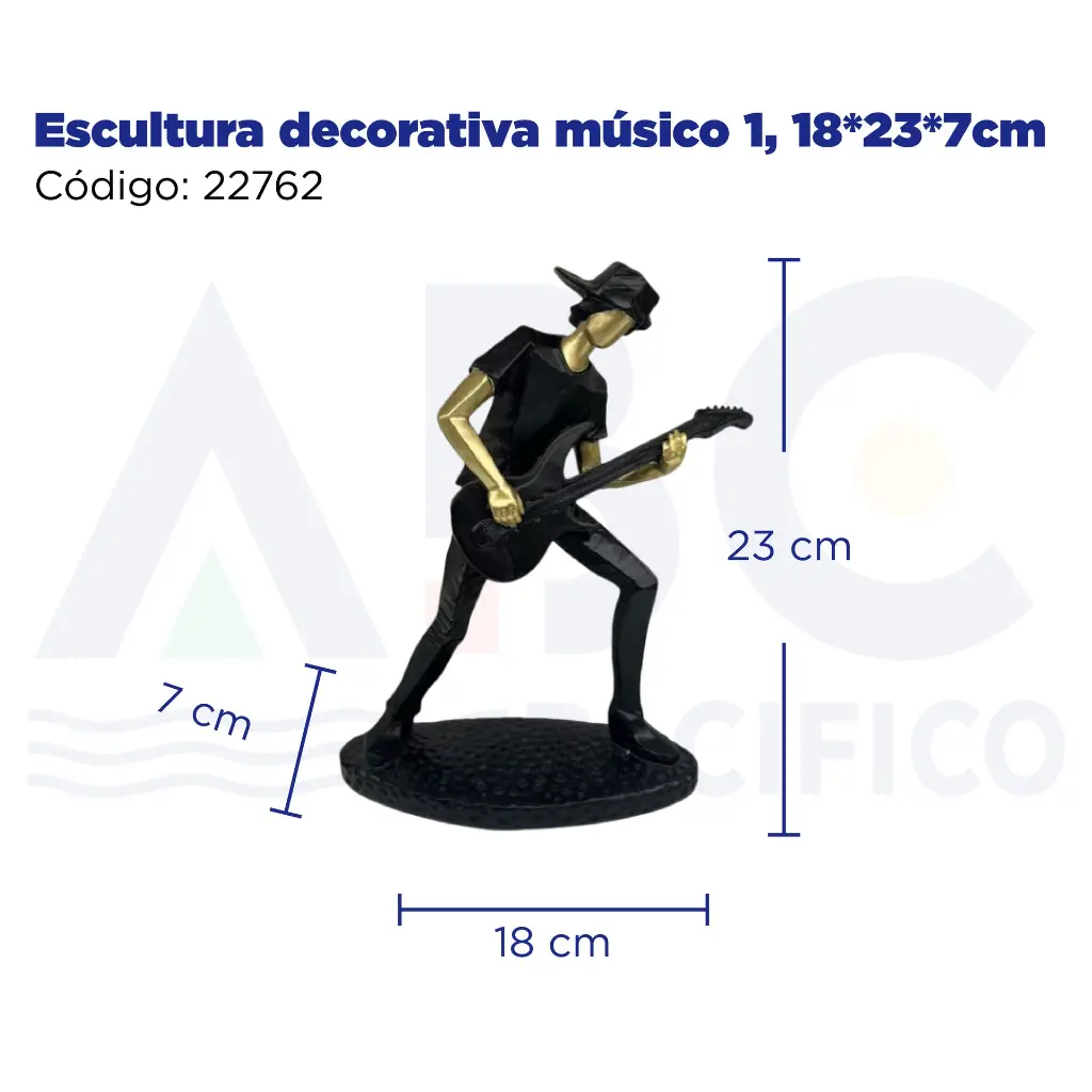 Escultura decorativa músico 1, 18*23*7cm