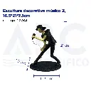Escultura decorativa músico 3, 16.5*21*7.5cm