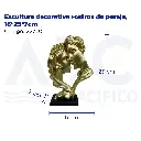 Escultura decorativa rostros de pareja, 16*25*7cm