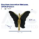 Escultura decorativa Mariposa, 24*20.5*8.5cm