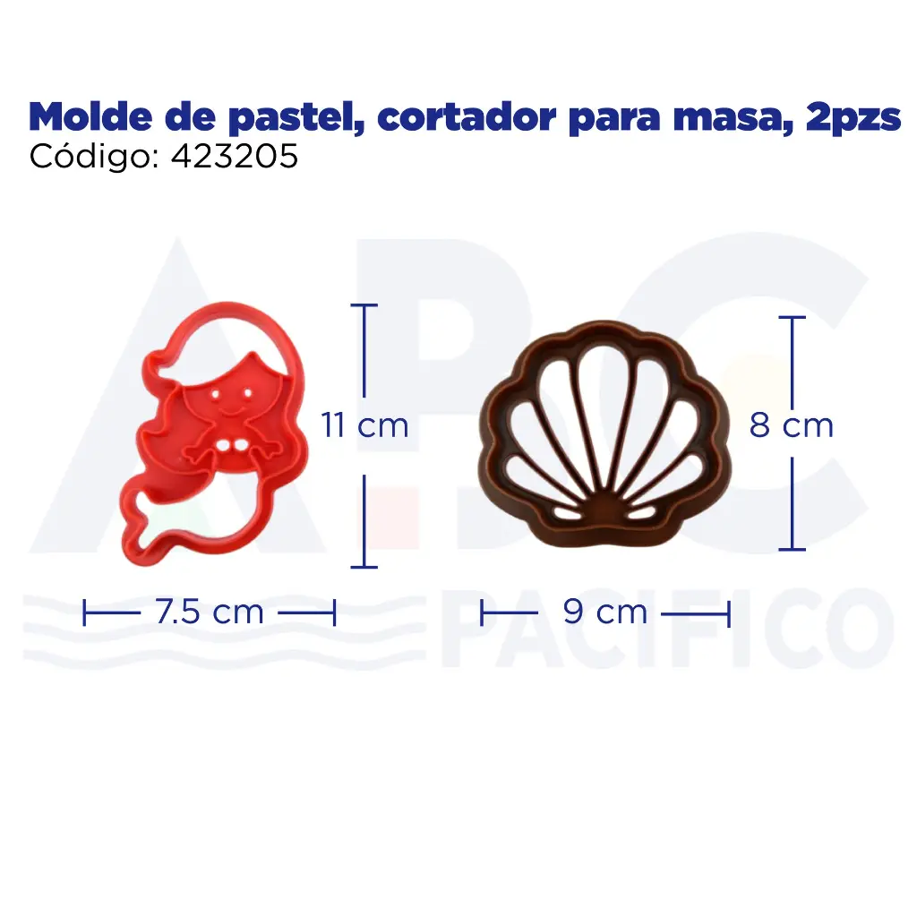 Molde de pastel, cortador para masa, 2pzs