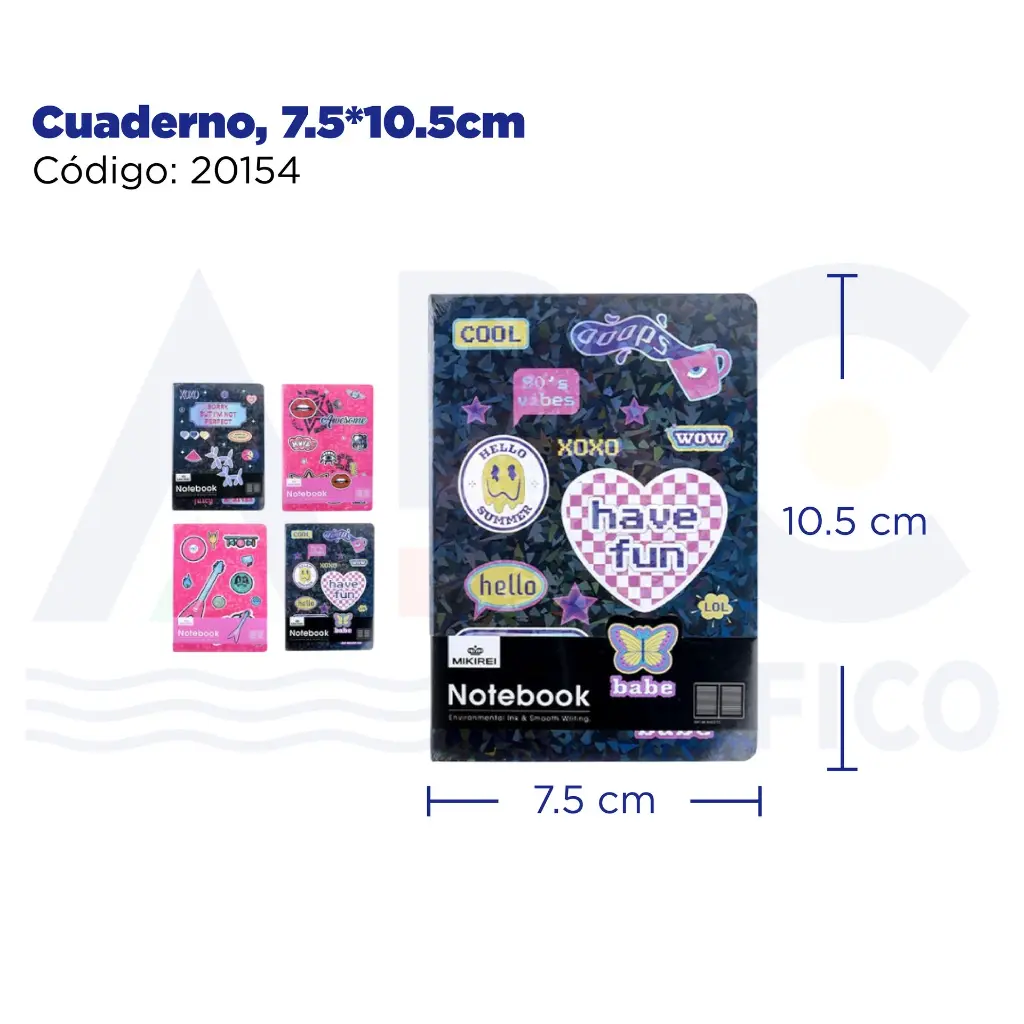 Cuaderno, 7.5*10.5cm
