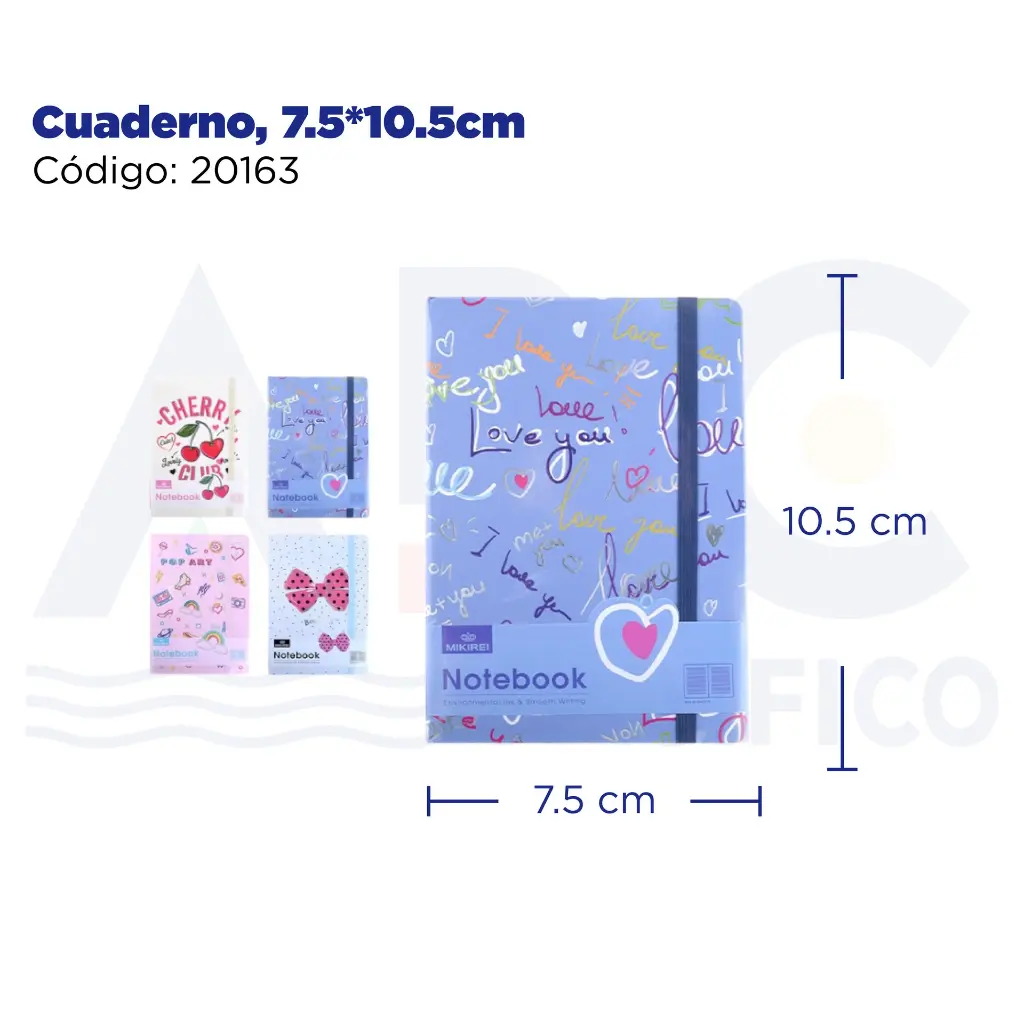 Cuaderno, 7.5*10.5cm