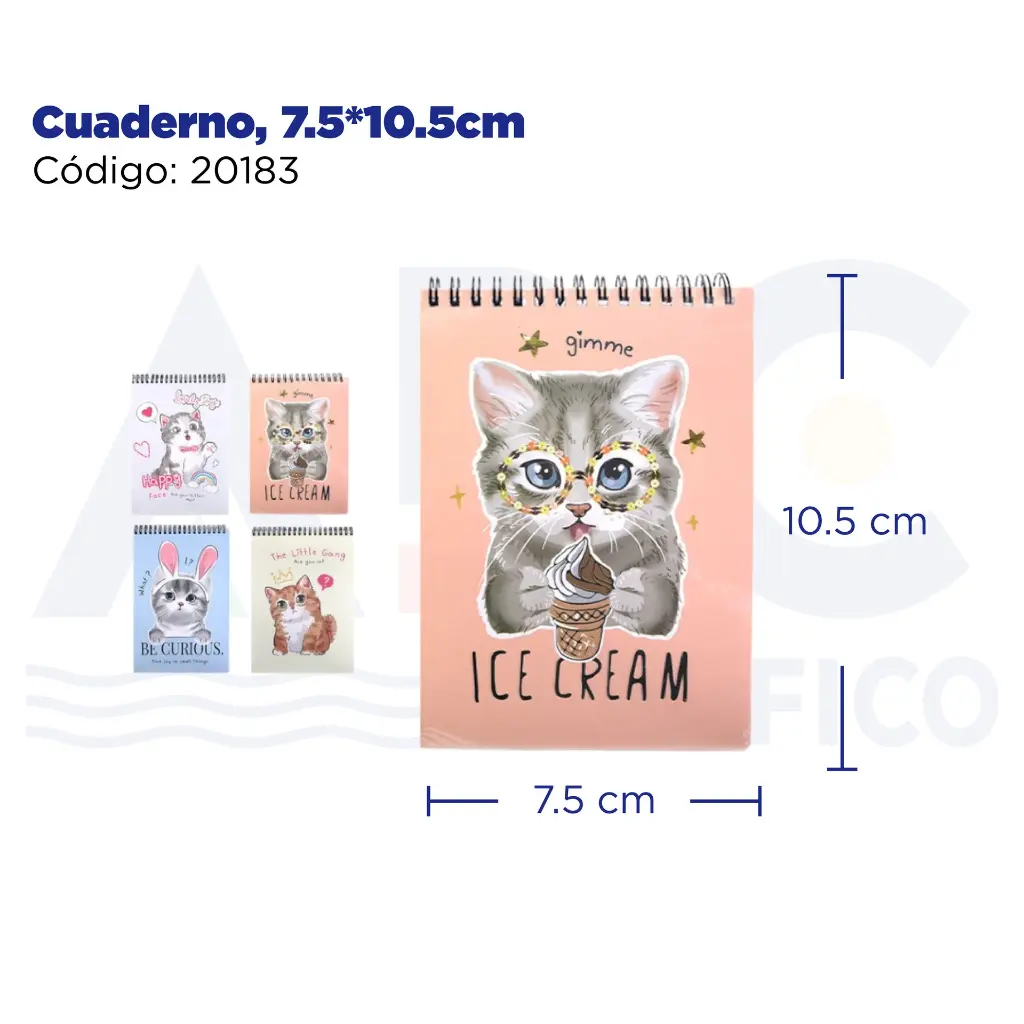 Cuaderno, 7.5*10.5cm