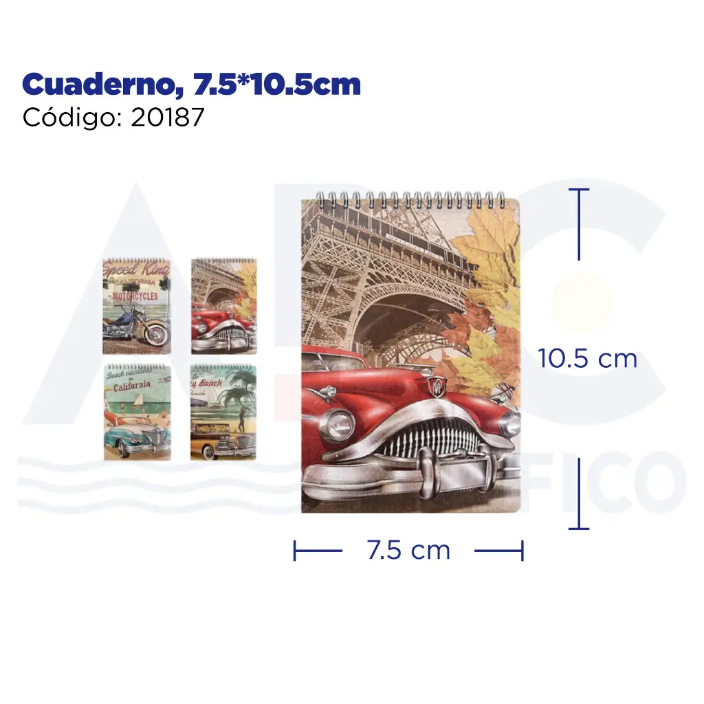 Cuaderno, 7.5*10.5cm