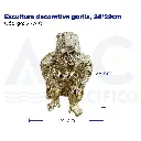 Escultura decorativa gorila, 24*29cm