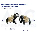 Escultura decorativa elefantes, 30*24cm / 24*27cm