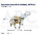 Escultura decorativa elefante, 34*14cm