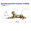 Escultura decorativa leopardo, 55*20cm