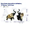 Escultura decorativa elefantes, 17*28cm / 24*27cm