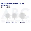 Molde para ravioles 3pzs, 10.5cm, 8.8cm, 7.8cm