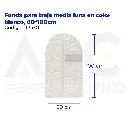 Funda para traje media luna en color blanco, 60*100cm