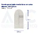 Funda para traje media luna en color blanco, 60*137cm