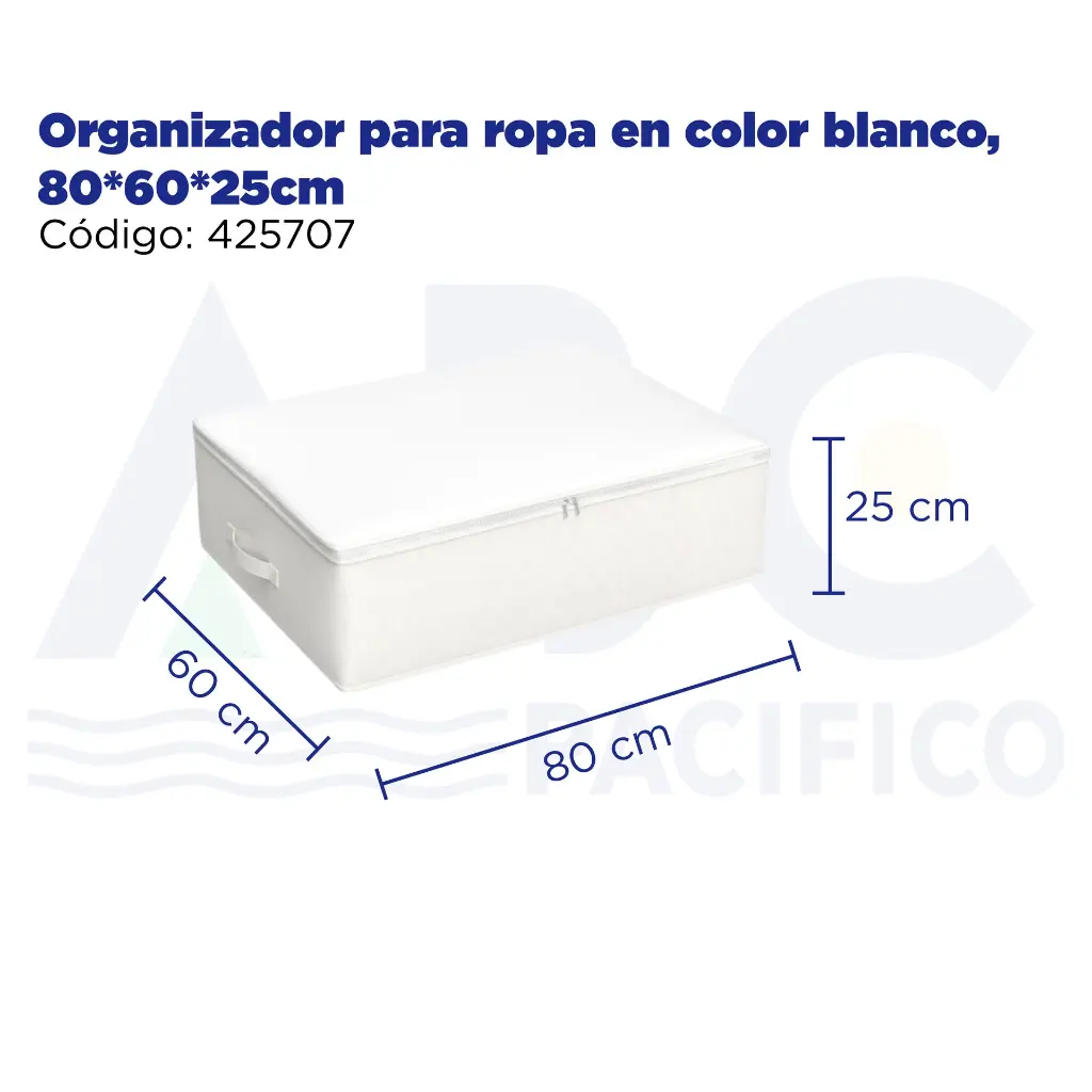 Organizador para ropa en color blanco, 80*60*25cm