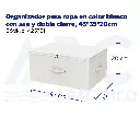 Organizador para ropa en color blanco con asa y doble cierre, 45*35*20cm
