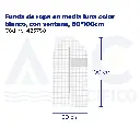 Funda de ropa en media luna color blanco, con ventana, 60*100cm