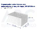 Organizador color blanco con separadores y asa, sin tapa, 36*25*20cm