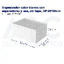 Organizador color blanco con separadores y asa, sin tapa, 36*25*20cm